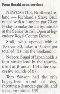 Steve Stuff ('69) - British Open